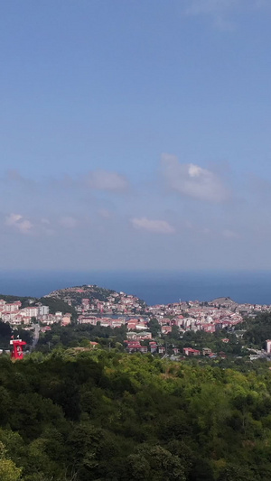 航拍土耳其旅游城市地中海海滨城市费特希耶全景航拍视频72秒视频