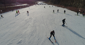 滑雪场4K航拍129秒视频