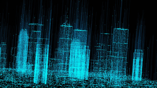蓝色粒子城市[基本粒子]视频