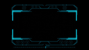 HUD科技信息面板边框10秒视频
