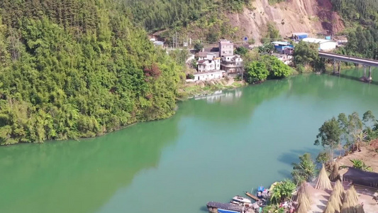 旅行拍摄湖水山景肇庆航拍视频