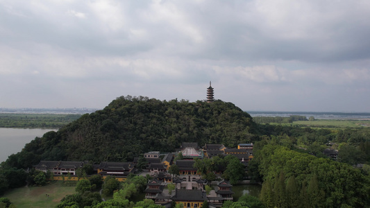 航拍江苏镇江焦山风景区5A景区 视频