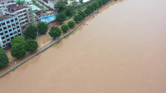 肇庆旅行拍摄实拍航拍洪水视频