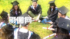 毕业季相册雪花粒子视频展示AEcc2015模板35秒视频