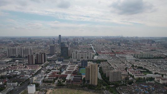 航拍苏州大景苏州城市天际线 视频