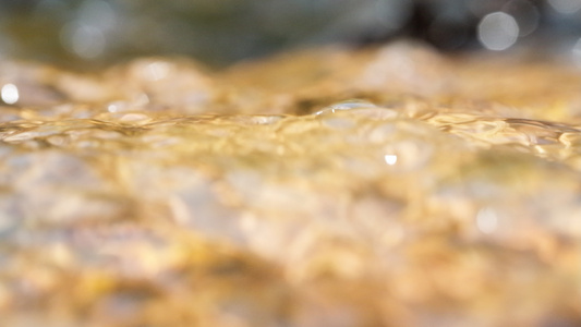 山泉水小溪瀑布河流4K实拍特写空镜视频