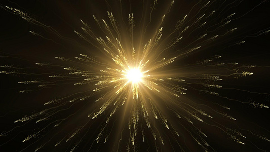 金色光效粒子放射动态视频元素视频