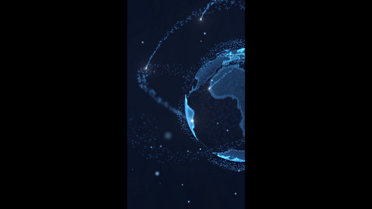 科技粒子数码地球企业栏目报名背景视频