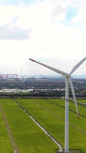 上海长兴岛风力发电风车世界地球日38秒视频