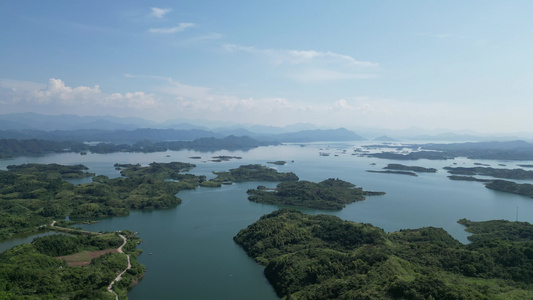 4K千岛湖淳安山水风景航拍视频