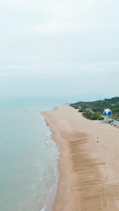 厦门海岸线沙滩世界环保日视频