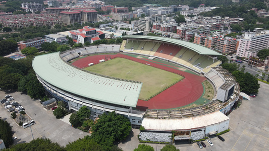 航拍福建泉州体育馆视频