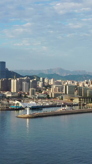 青岛城市中心风光航拍视频城市风光53秒视频