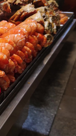 美食街美食海鲜小龙虾18秒视频