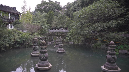 杭州西湖风景区乐善亭4K风景视频视频