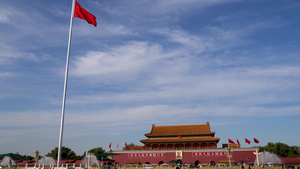 北京天安门飘动红旗27秒视频