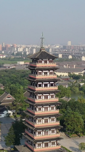 江苏扬州大明寺寺庙及古塔古建筑38秒视频