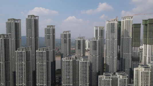 城市高楼商业密集住宅小区航拍视频视频