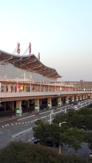 拍摄石家庄正定国际机场国内出发层候机楼46秒视频