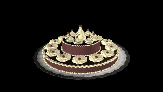 三维生日蛋糕动画视频