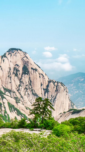 华山北峰风光延时苍龙岭视频