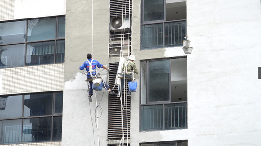 工人高空作业视频