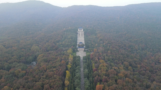 江苏南京中山陵5A景区航拍视频