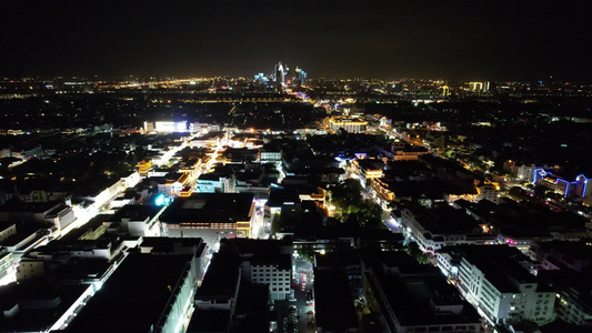 江苏苏州城市夜景航拍视频