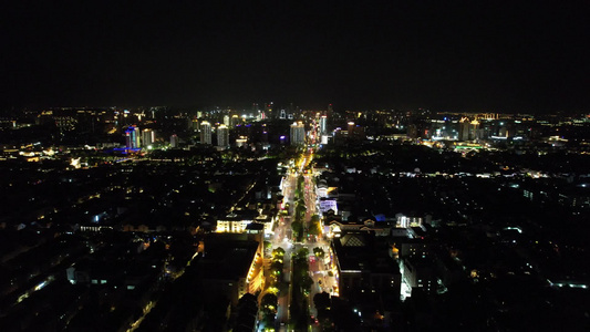 江苏苏州城市夜景航拍视频