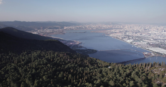 4k 航拍云南昆明西山风景区滇池视频