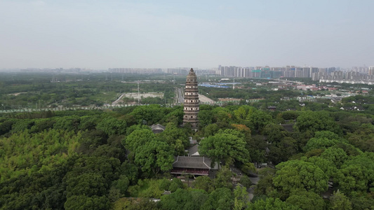 江苏苏州城市风光江南水乡航拍视频