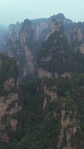 航拍湖南5A级旅游景区武陵源国家森林公园袁家溪风光素材5A级景区视频