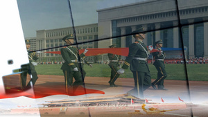 国庆建军节图文展示会声会影x10模板56秒视频