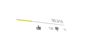 视频观看计数器的动画喜欢和不喜欢的计数器关闭4K视频41秒视频