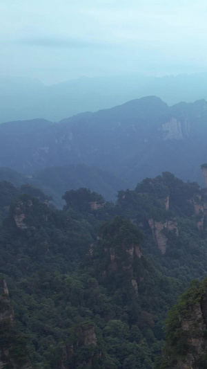 航拍湖南5A级旅游景区张家界杨家溪自然风光素材旅游素材57秒视频
