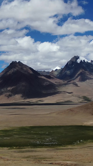 西藏查藏拉雪山航拍视频西藏旅游73秒视频