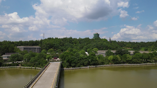 航拍江西赣州五龙客家风情园4A景区视频