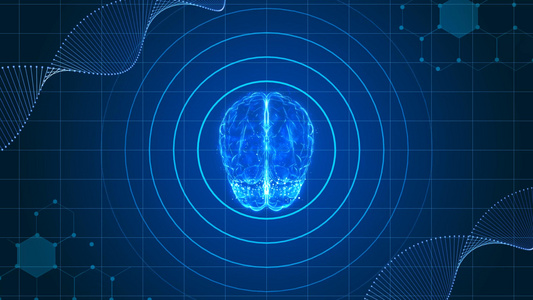 4K医疗科技大脑基因链背景视频视频