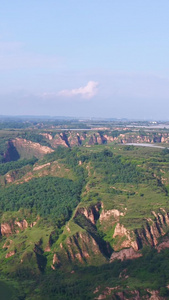 陕北黄土高原航拍陕北地貌视频