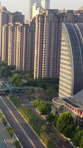 天津城市风光海河上的桥及高楼群城市风景视频
