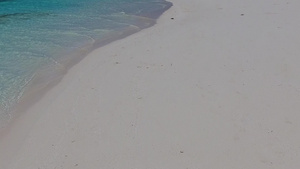 棕榈附近白沙背景的浪漫之旅12秒视频