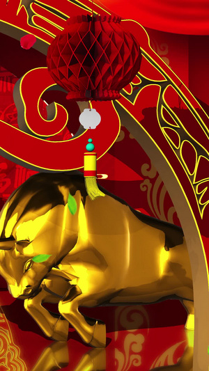 三维春节晚会背景素材跨年背景30秒视频