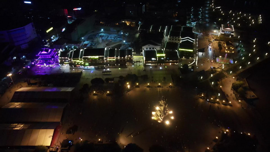 岳阳巴陵广场夜景 视频