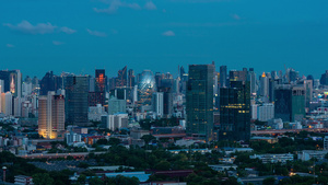 曼谷cbd夜景天际线10秒视频