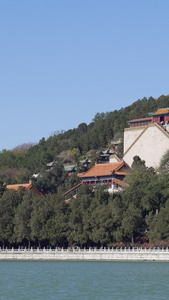 北京颐和园内景地标建筑旅游景点视频