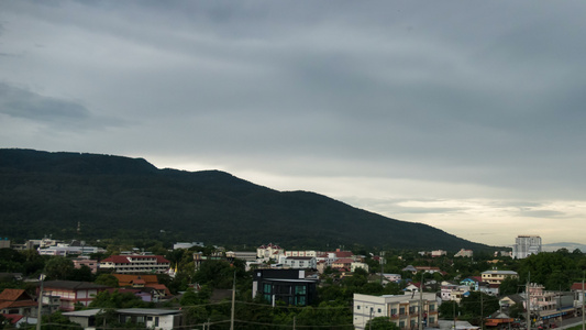 黄昏或黎明的城市风景泰王国的黑马城时间倒塌了这简直视频