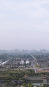 航拍中国唐城景区仿古建筑群素材网红景点视频