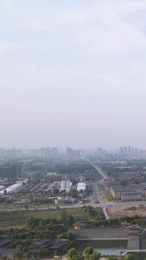 航拍中国唐城景区仿古建筑群素材网红景点32秒视频