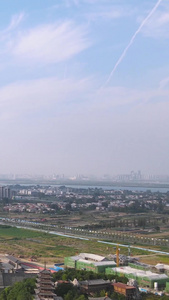 航拍中国唐城景区仿古建筑群素材网红景点视频