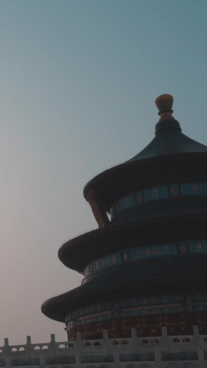 北京地标建筑日落天坛5A景点17秒视频